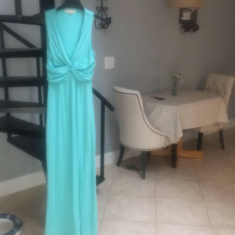 Gorgeous Teal Organic Cotton Maxi Dress 👗